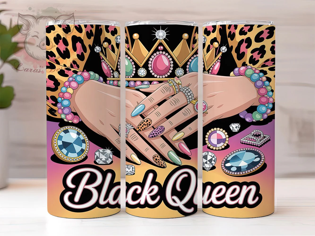 Black Queen Empowerment Tumbler, Black Girl Magic, Empowerment Art, Cultural Pride, Tumbler Wrap, Sublimation Design, 20oz Tumbler
