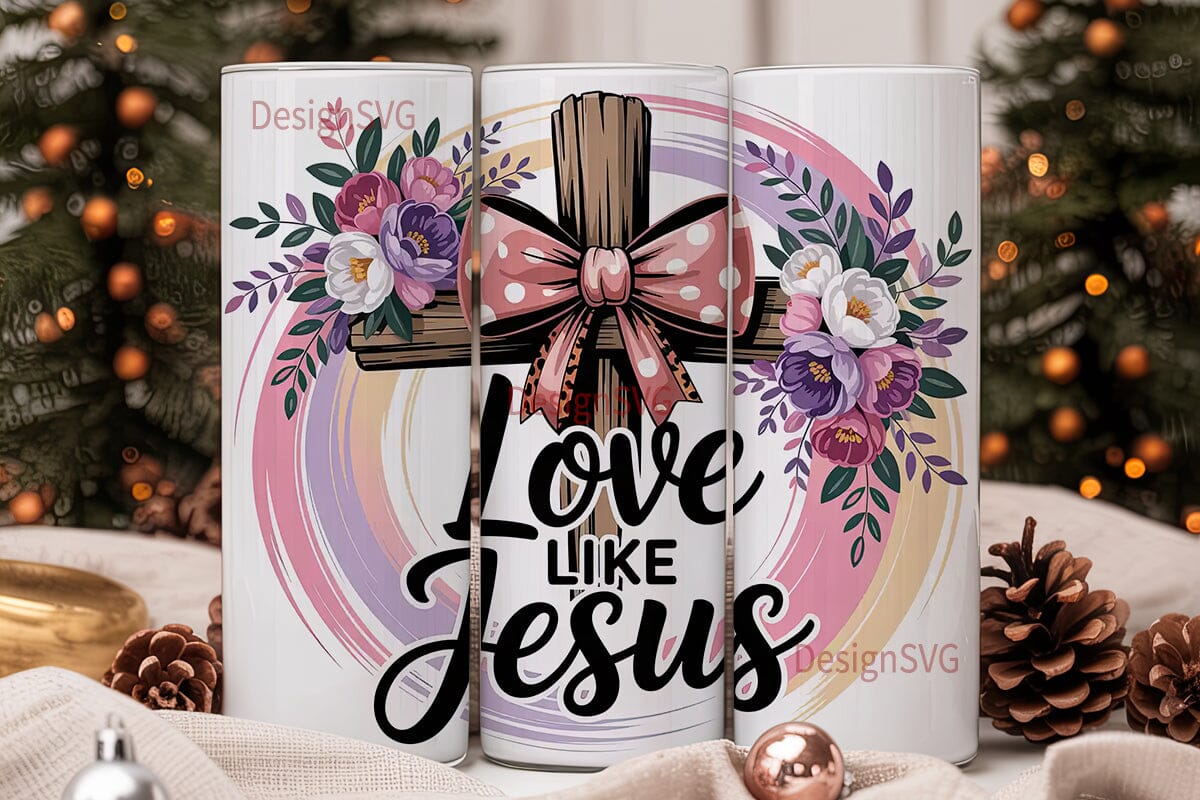 Love Like Jesus Tumbler Wrap - Image 2