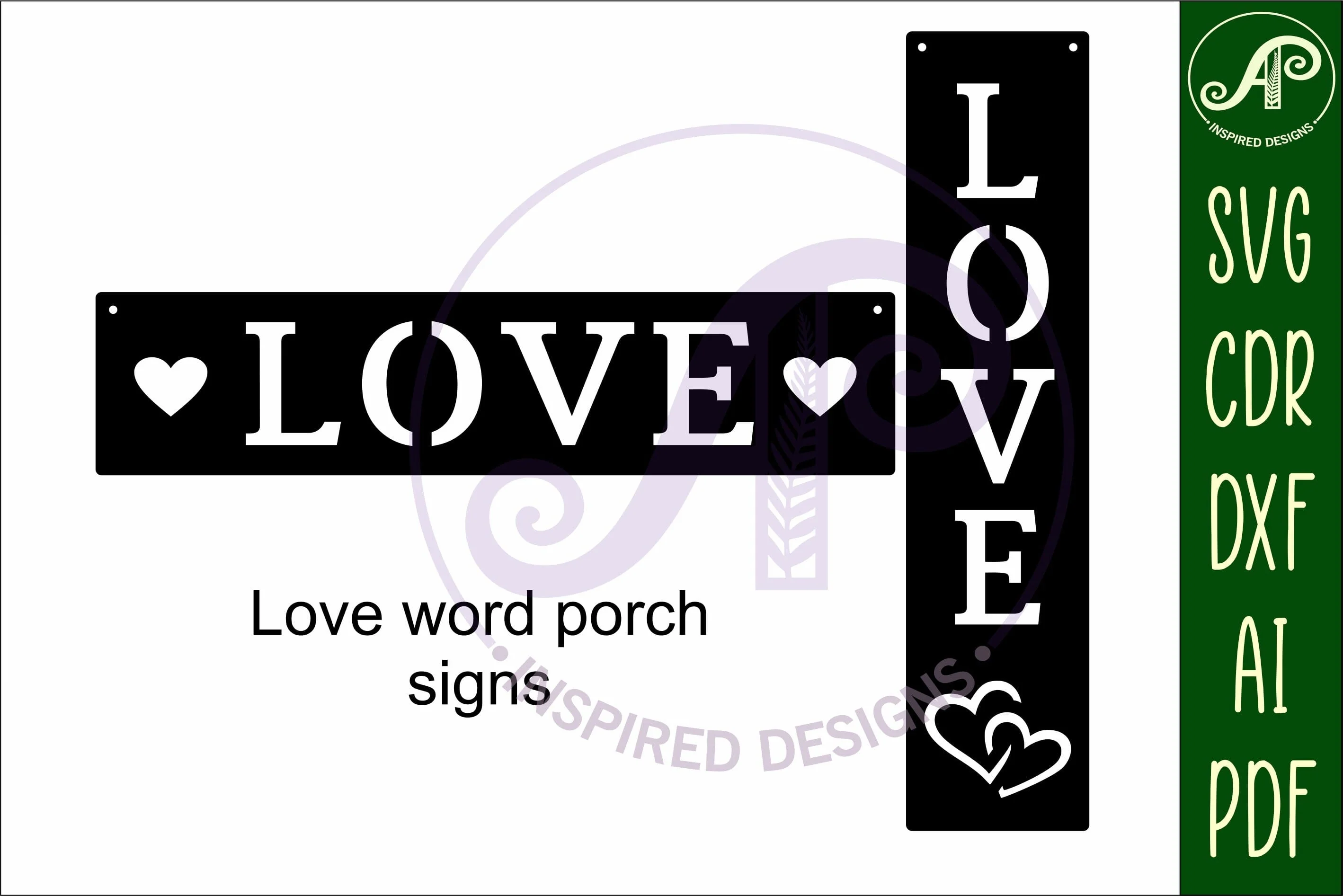 Love Word wall art sign, SVG file - Image 5