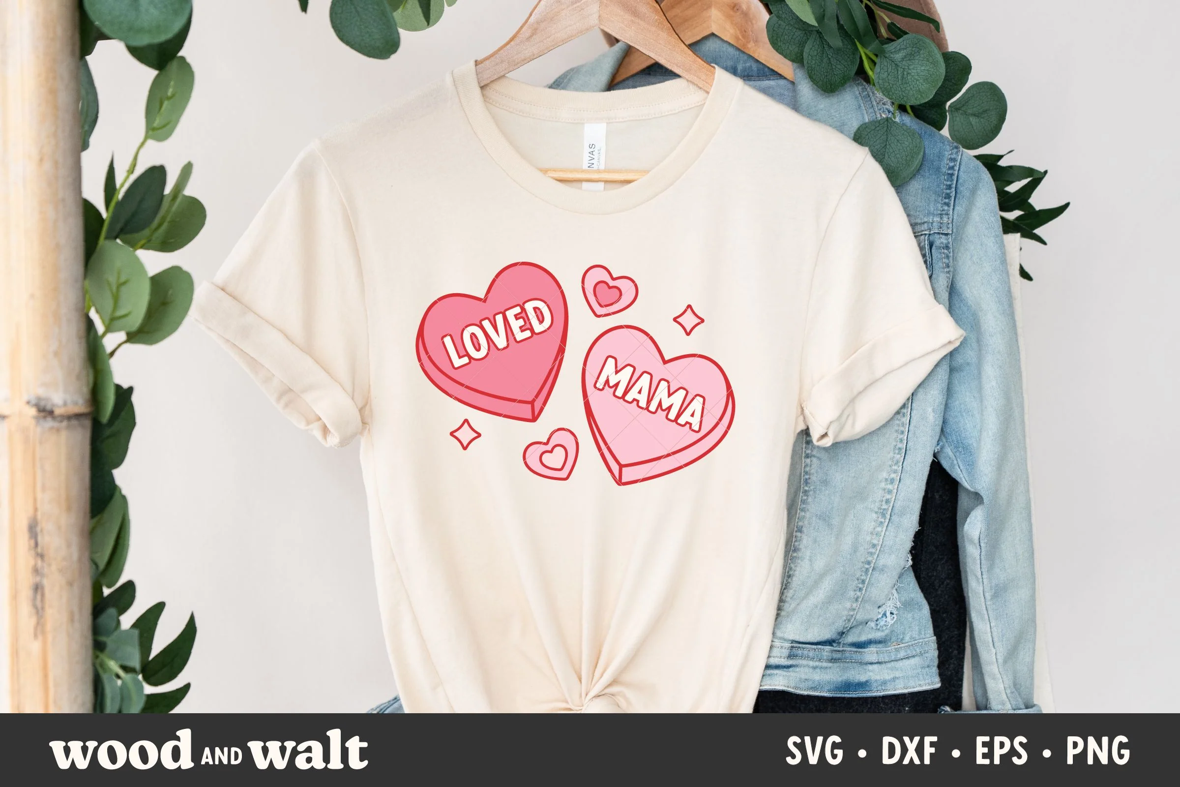Loved Mama & Loved Mini SVG - Matching Valentines Design On Hearts - Image 4