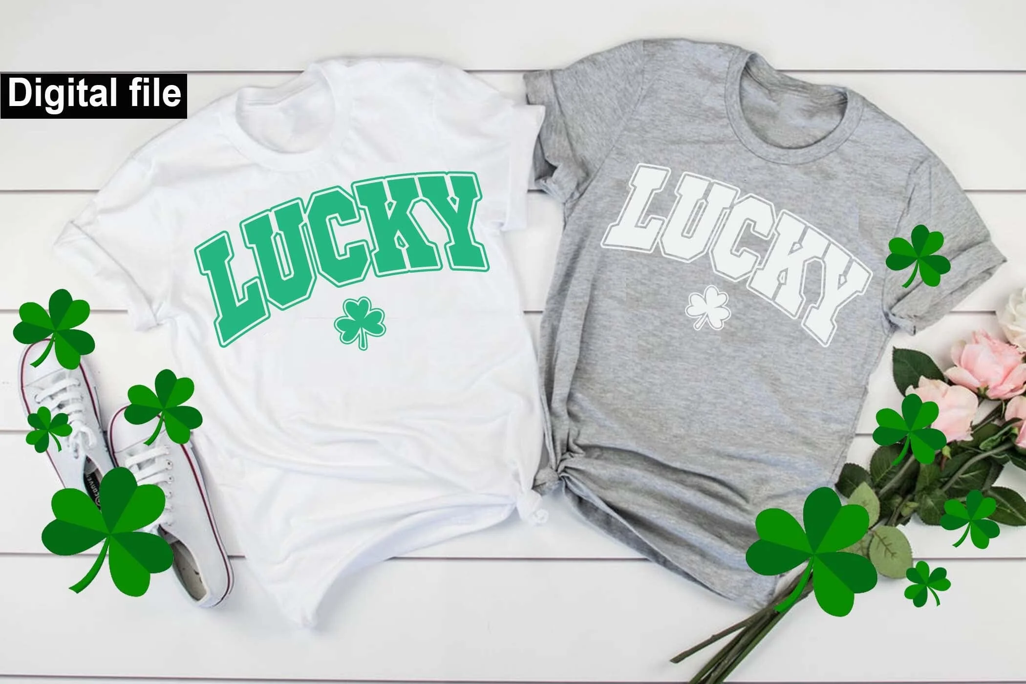 Lucky clover t shirt, Lucky t shirt, Lucky Clover, St Patrick’s Day - Image 2