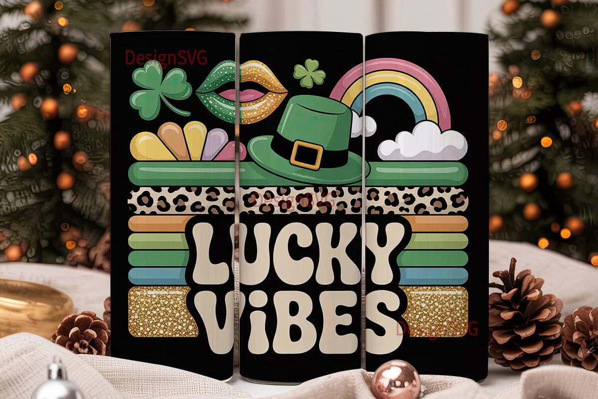 Lucky Vibes 20oz Tumbler Wrap - Image 2