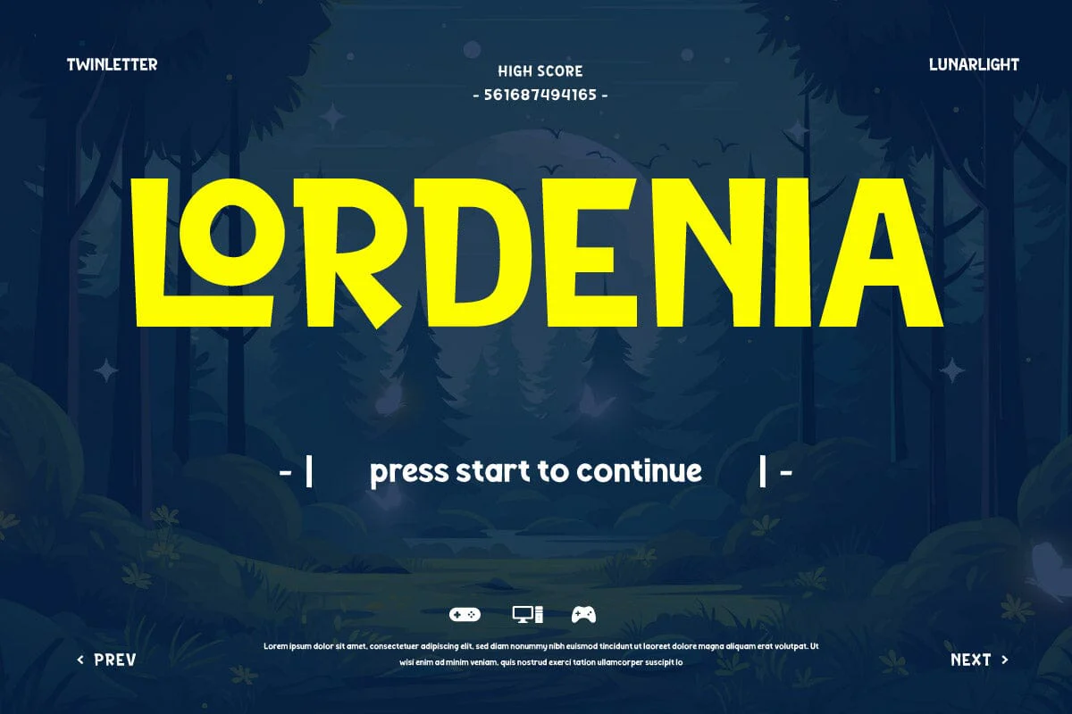 Lunarlight - Game Display Font - Image 3