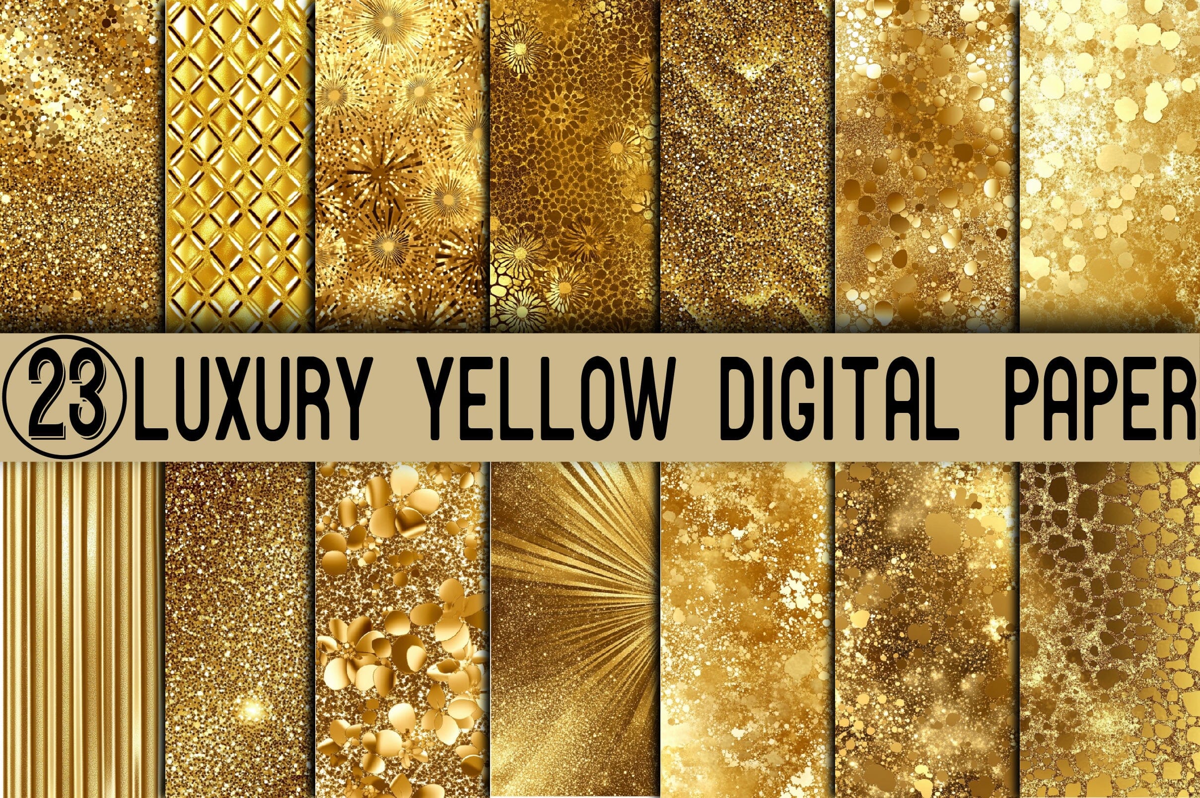 Luxury Yellow Digital Paper