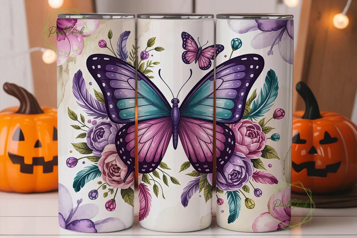 Magical Butterfly 20oz Tumbler Wrap - Image 3