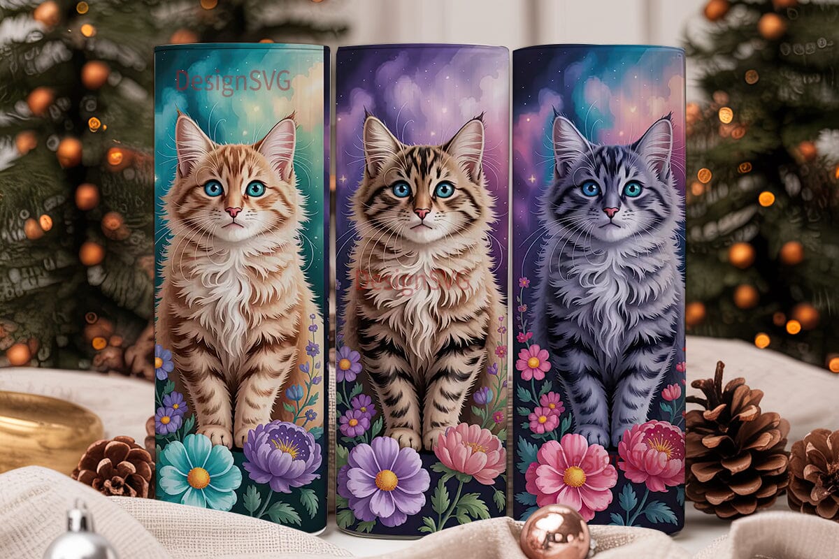 Magical Cats 20oz Tumbler Wrap - Image 2