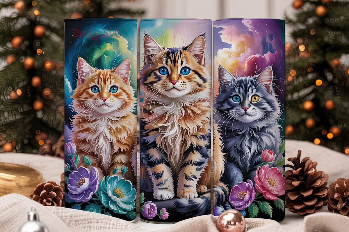 Magical Cats 20oz Tumbler Wrap - Image 2