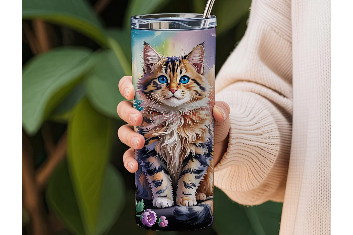 Magical Cats 20oz Tumbler Wrap - Image 3