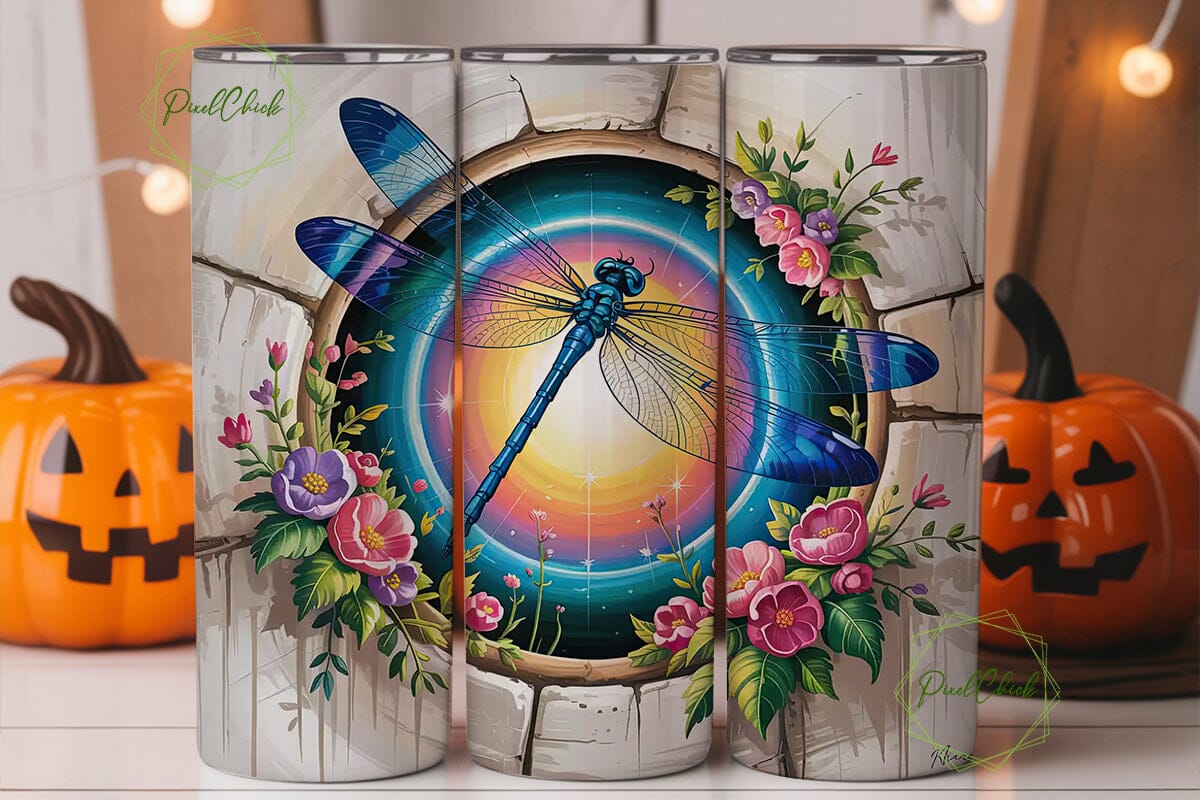 Magical Dragonfly 20oz Tumbler Wrap - Image 2