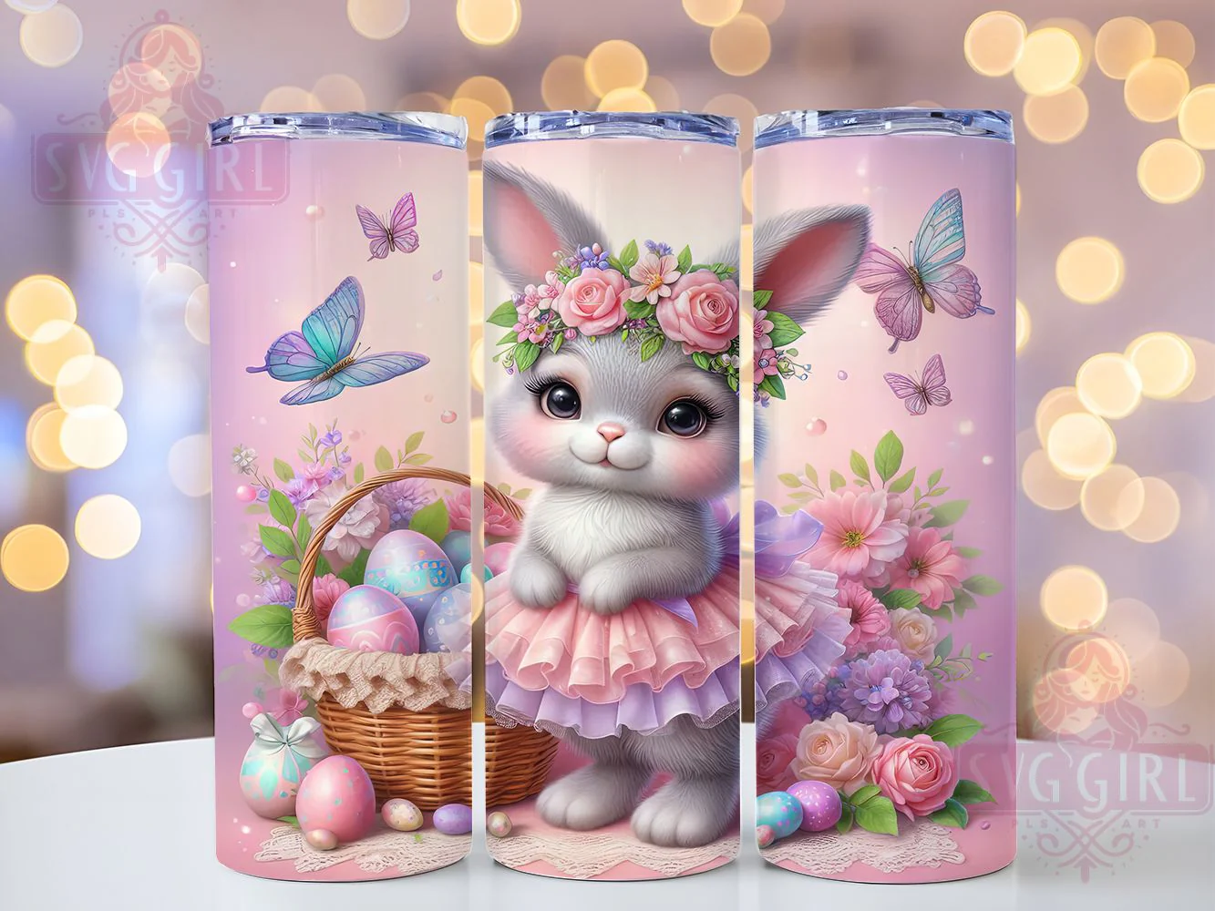 Magical Easter Bunny Tumbler, Whimsical Easter Tumbler, Stylish 20oz Wrap, Sublimation Design, Trendy Gift Idea, Spring Bunny Wrap, Magical Easter Tumbler