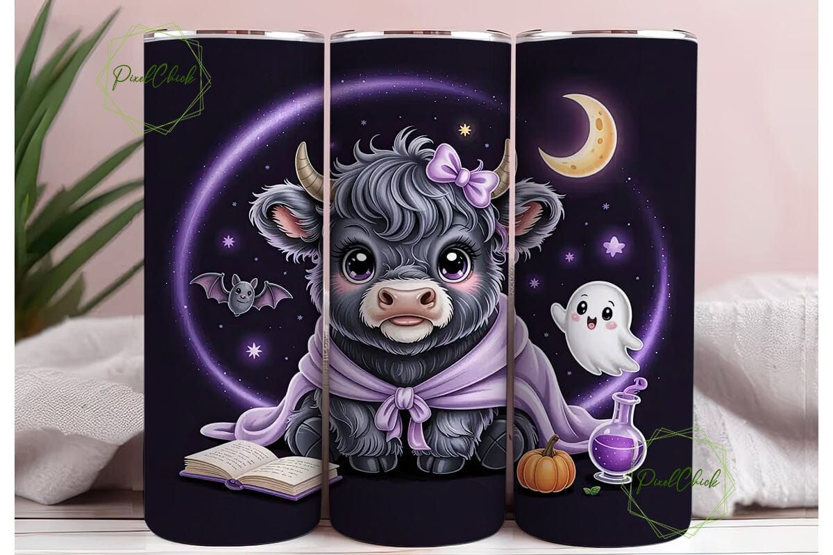 Magical Halloween Cow 20oz Tumbler Wrap