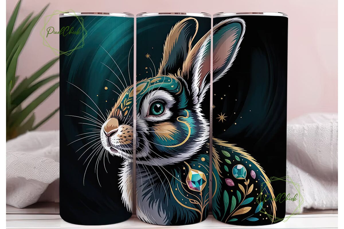 Magical Jewel Rabbit 20oz Tumbler Wrap - Image 3