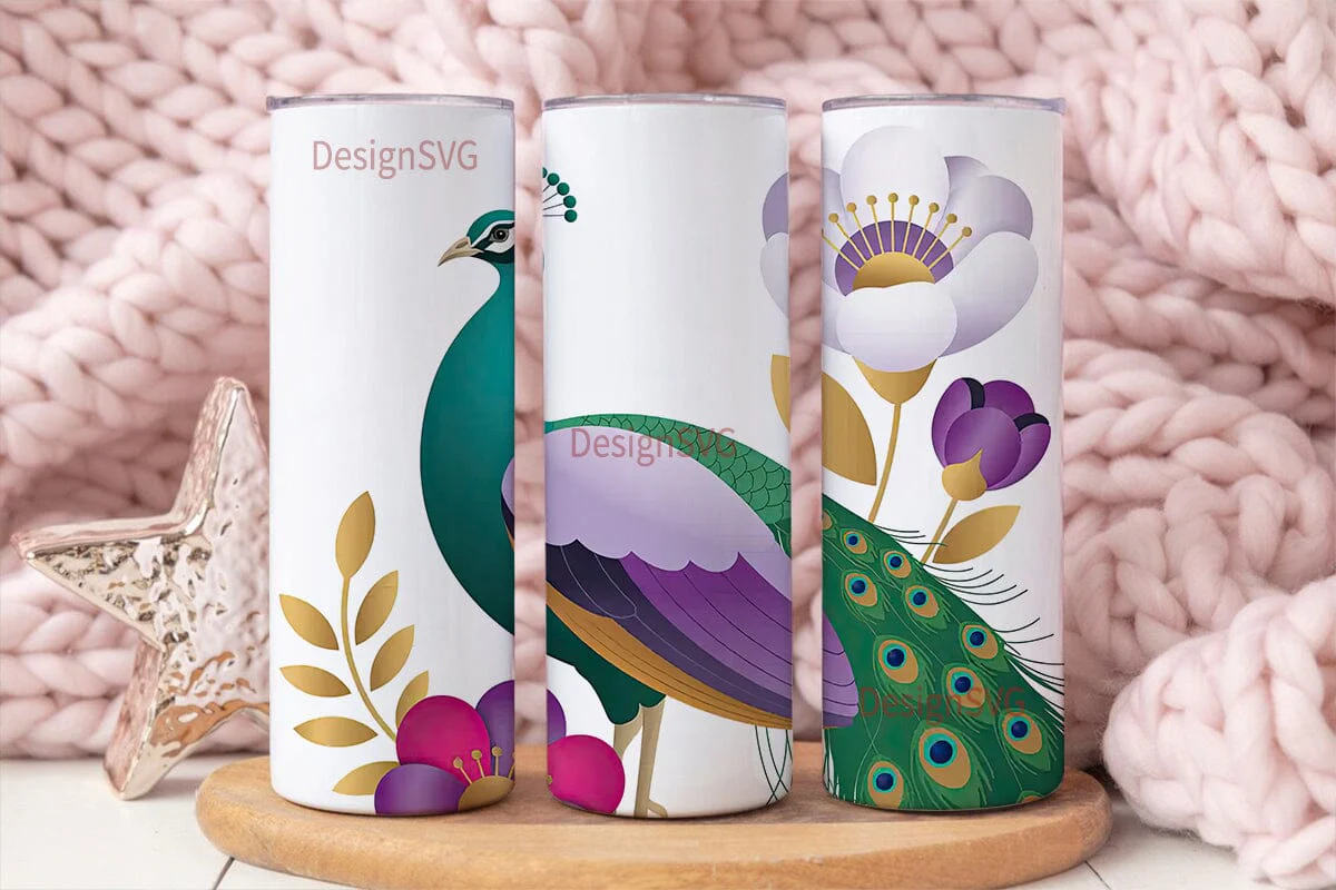 Magical Peacock 20oz Tumbler Wrap