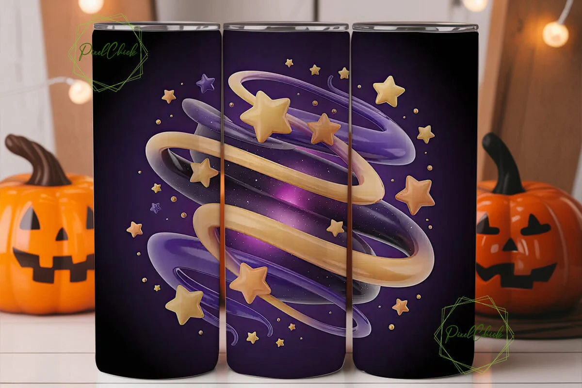 Magical Starry Night 20oz Tumbler Wrap - Image 2