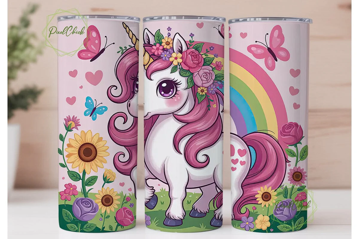Magical Unicorn Tumbler Wrap PNG - Image 2