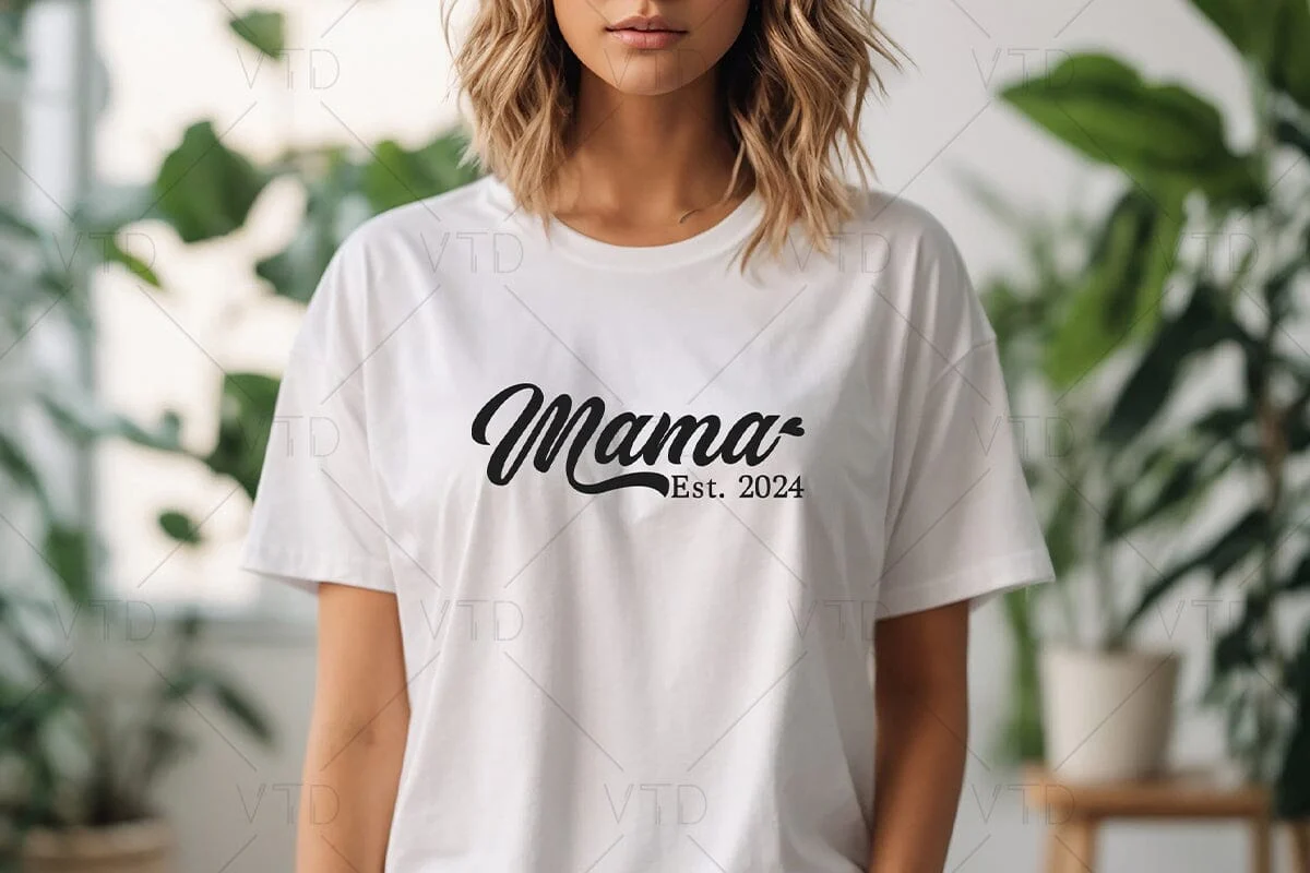 Mama Est. 2024 Svg Png Files, Mom Birthday, Mom Svg Shirt, Mom Svg, Super Mom Svg, Mothers day Svg, Momlife Svg, Mama Svg Design - Image 2