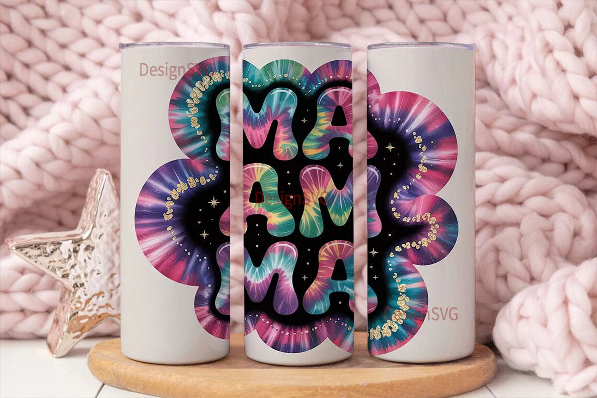 Mama Tie-Dye Galaxy 20oz Tumbler Wrap