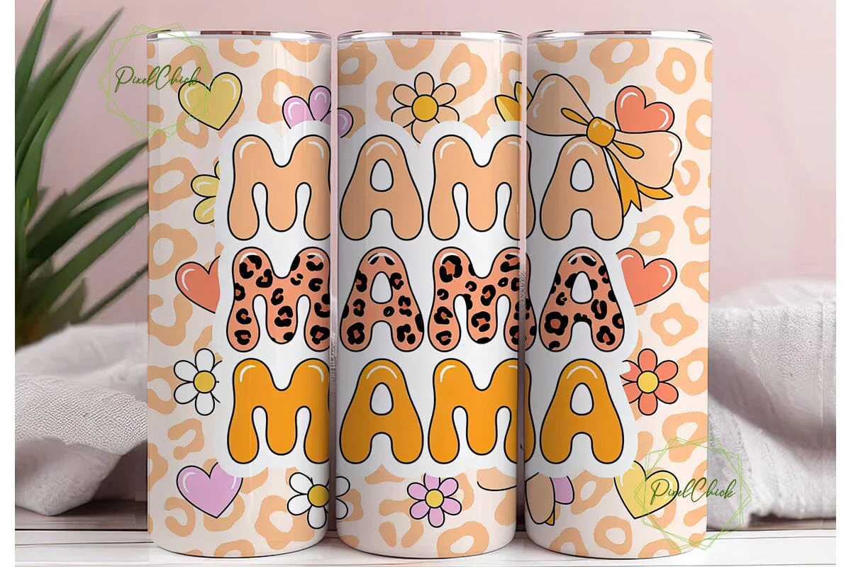 Mama Tumbler Wrap PNG - Image 3