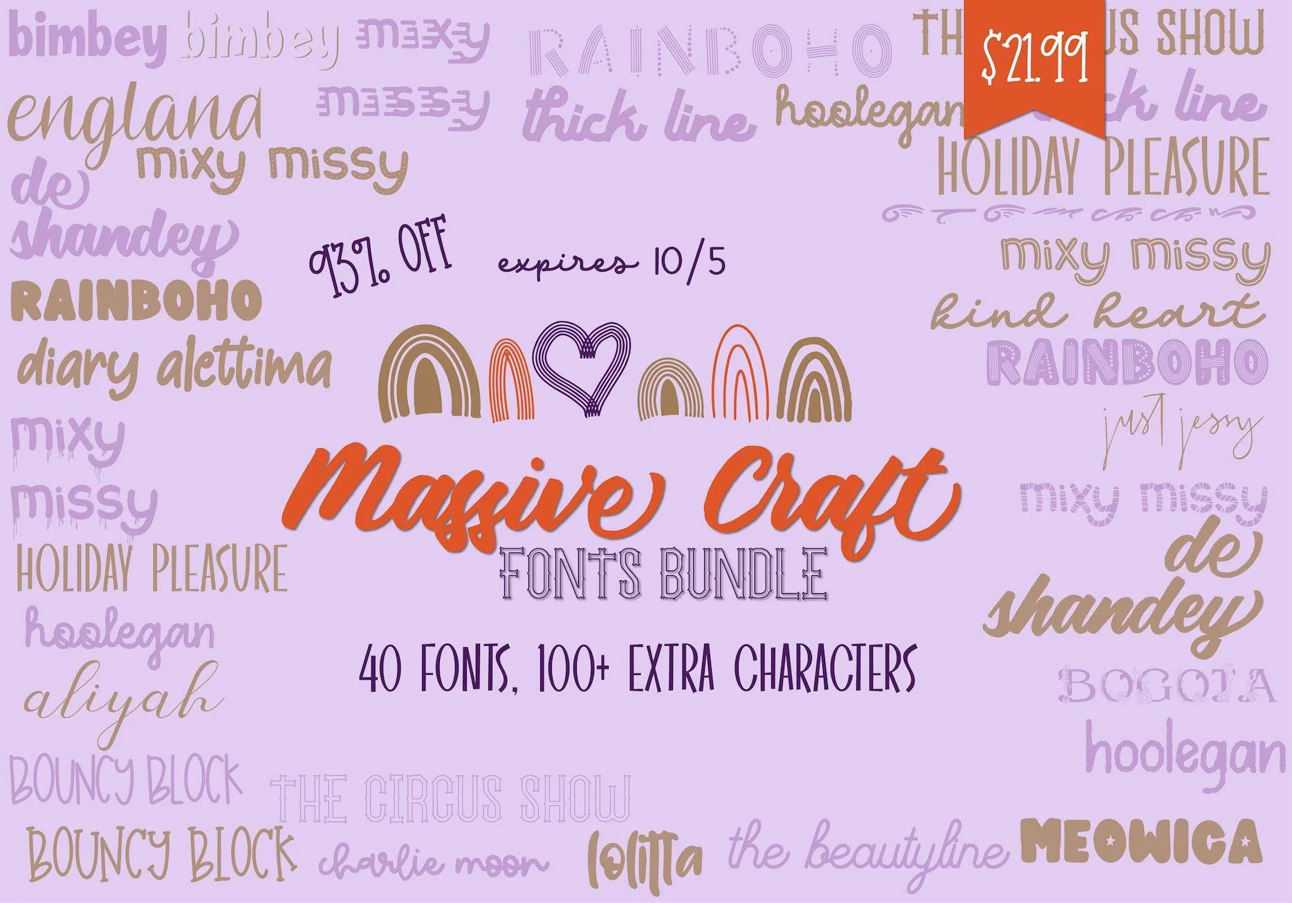 Massive Craft Fonts Bundle