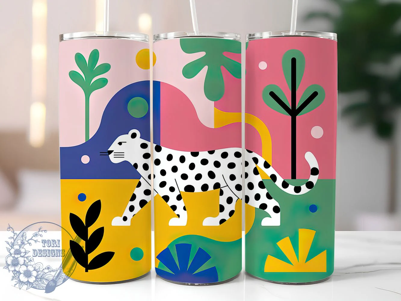 Matisse Abstract Colorful Tumbler Wrap, Abstract Art, Modern Design, Colorful Style, Creative Theme, Tumbler Wrap, Sublimation Design