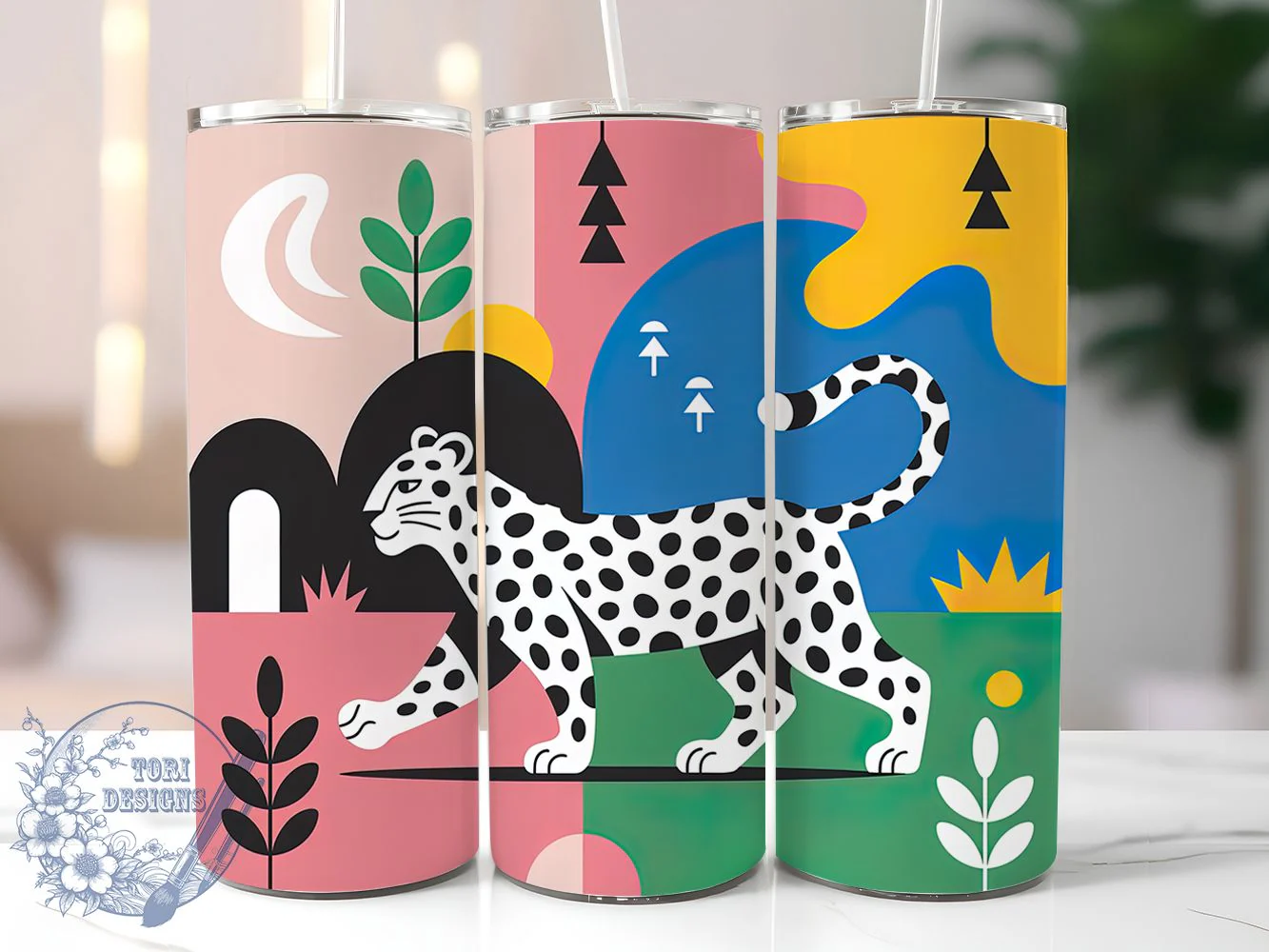 Matisse Abstract Colorful Tumbler Wrap, Abstract Art, Modern Design, Colorful Style, Creative Theme, Tumbler Wrap, Sublimation Design