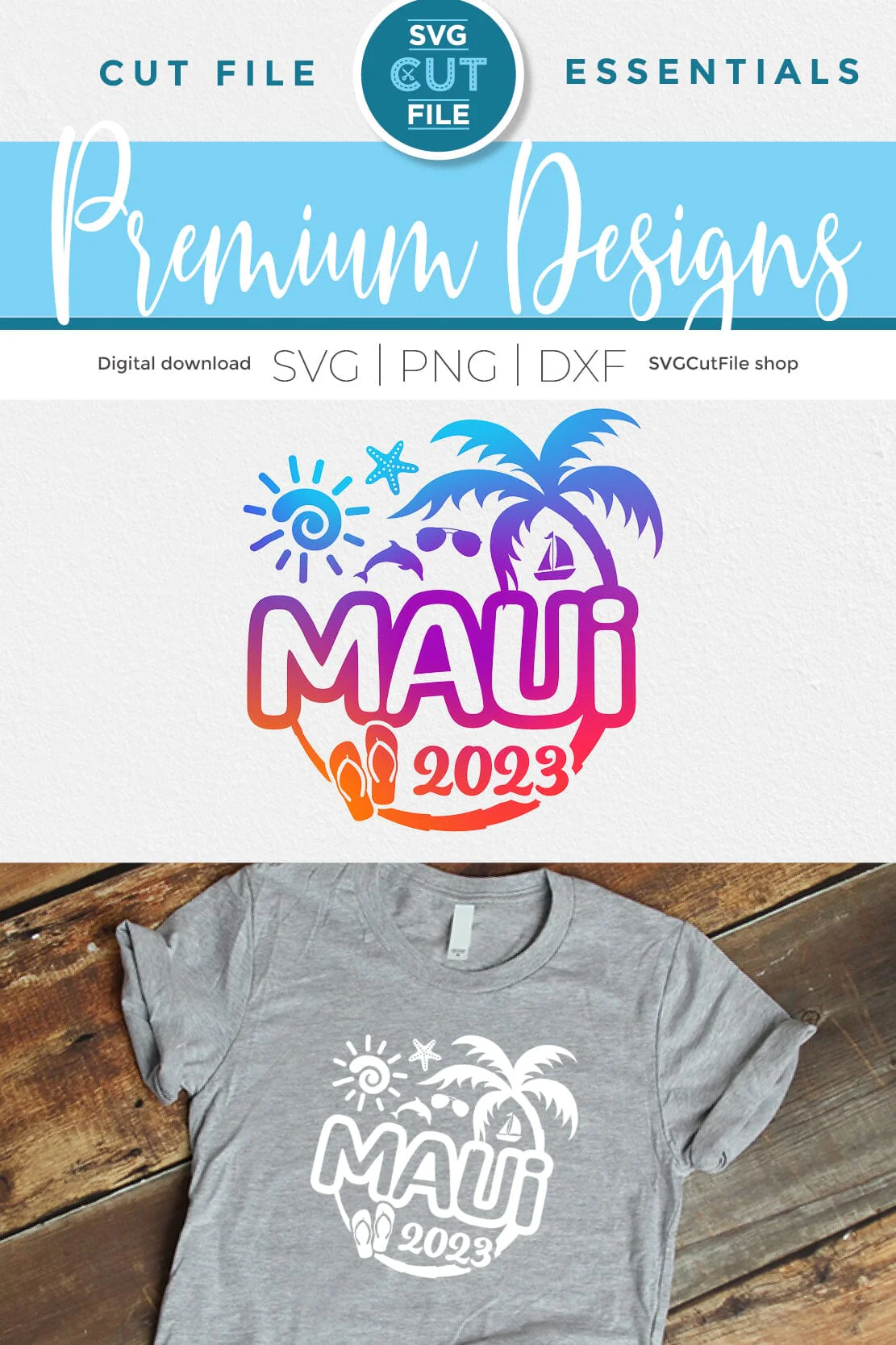 Maui Hawaii svg - 2023 Maui Hawaiian Vacation or Trip Design - Image 2