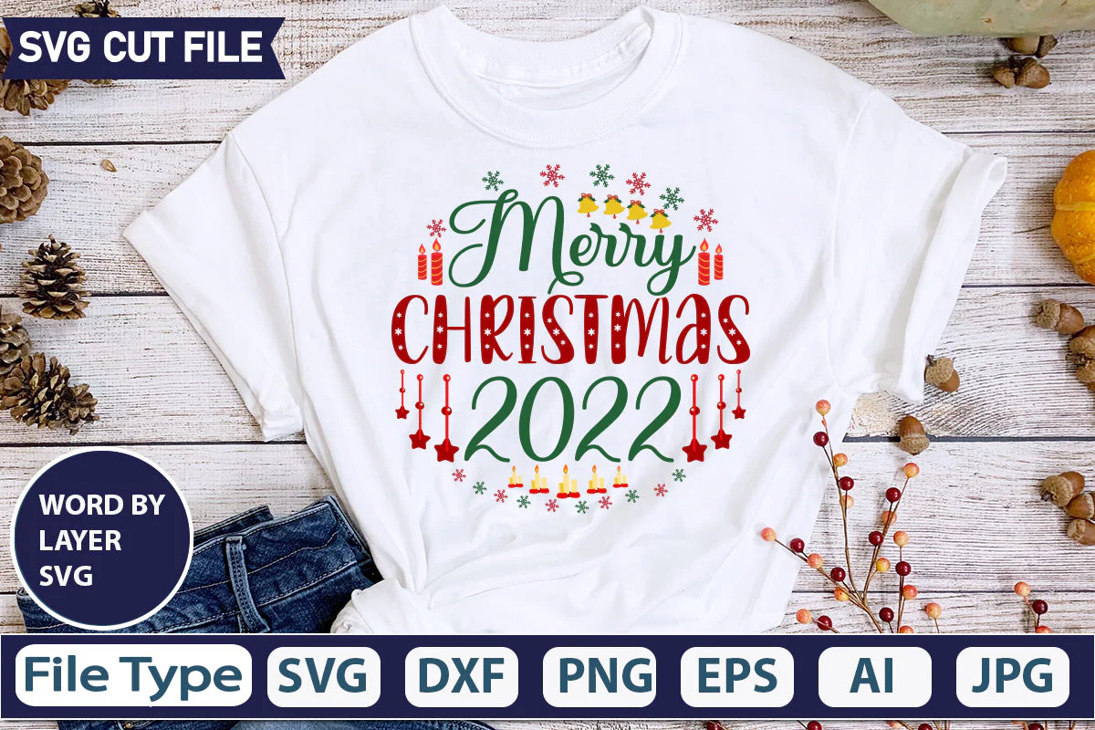 MERRY  CHRISTMAS 2022 SVG CUT FILE,SVGs,quotes-and-sayings,food-drink,mini-bundles,print-cut,on-sale, - Image 5