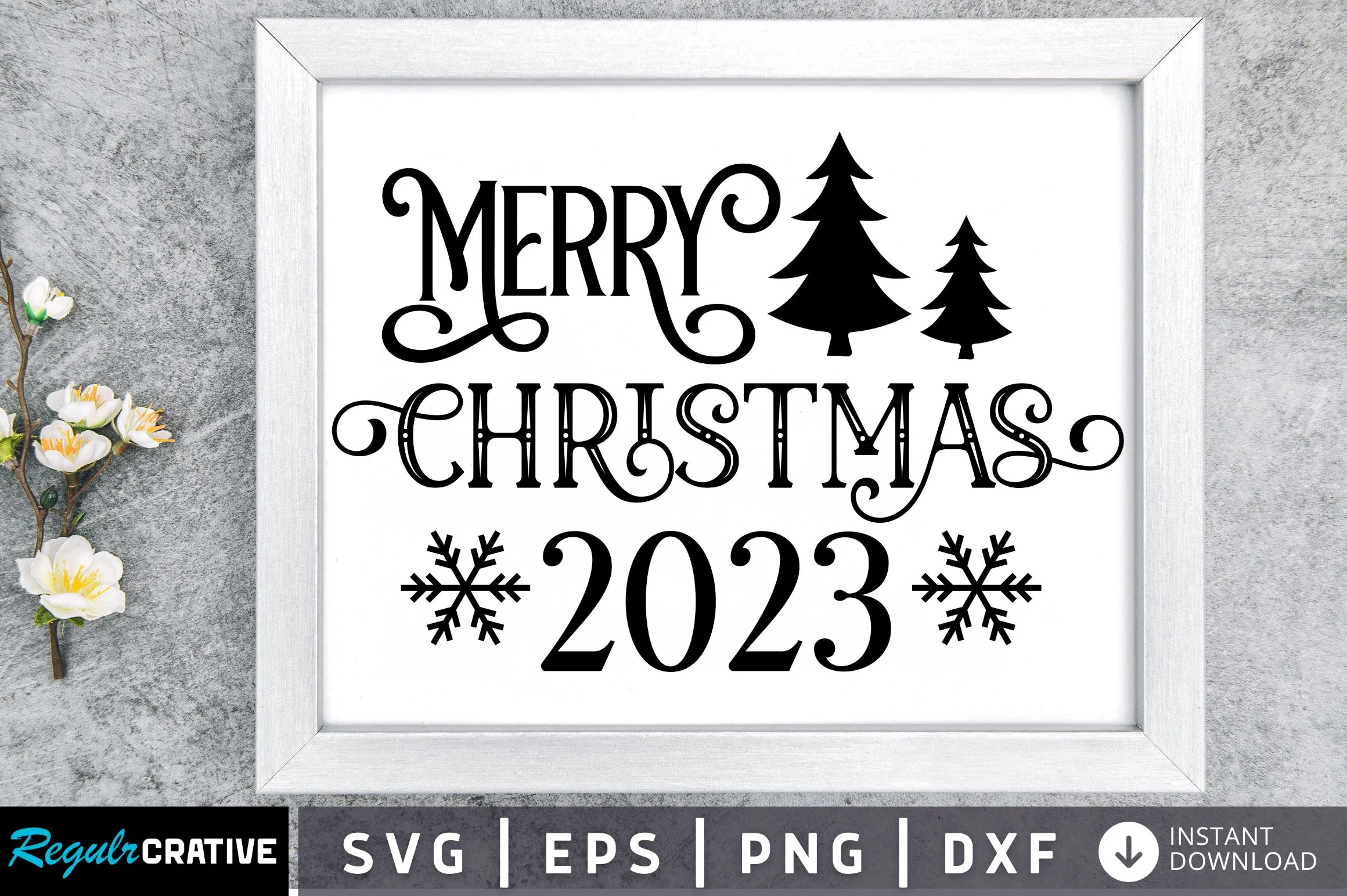 Merry Christmas 2023 SVG Design