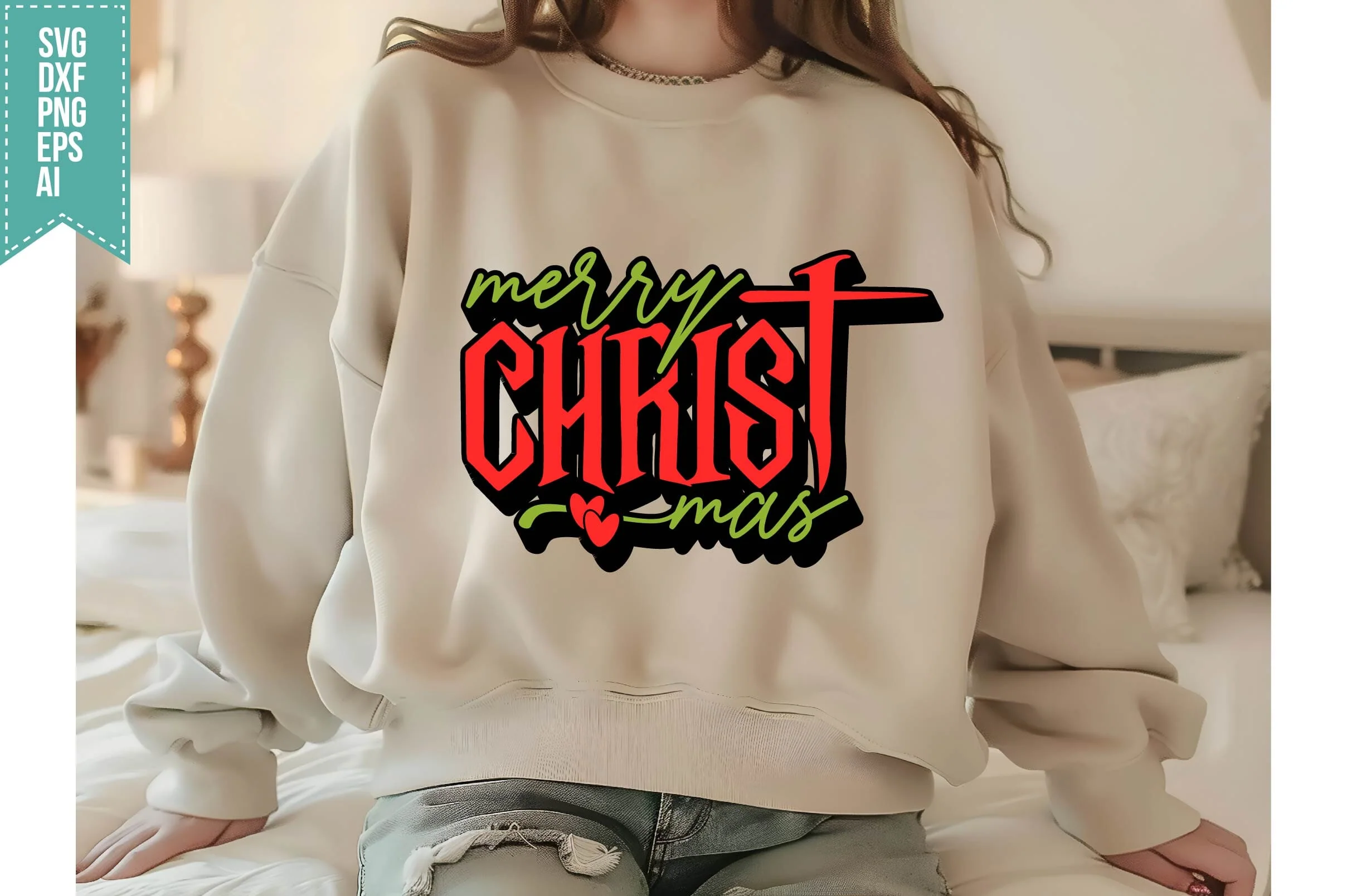 Merry Christmas Svg, Boho Christmas Svg, Winter Svg, Xmas svg, Santa Svg Designs - Image 3