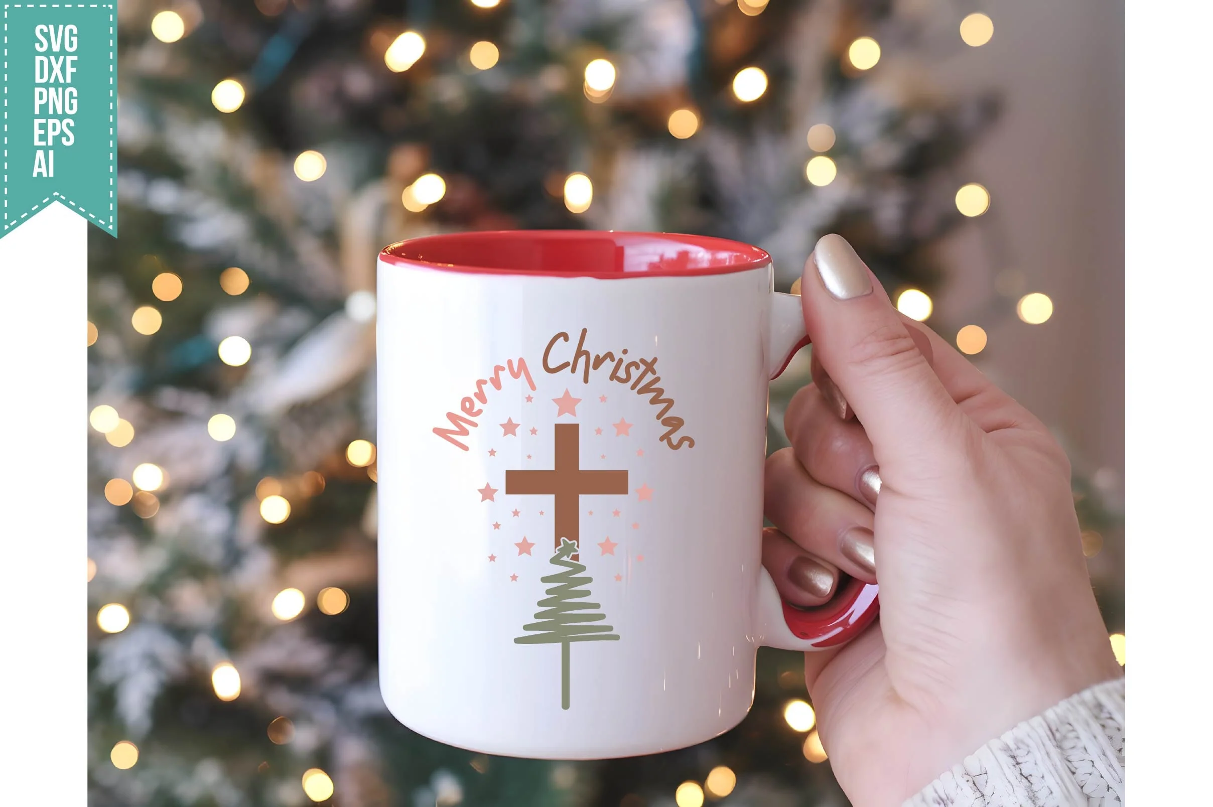 Merry Christmas Svg, Boho Christmas Svg, Winter Svg, Xmas svg, Santa Svg Designs - Image 2
