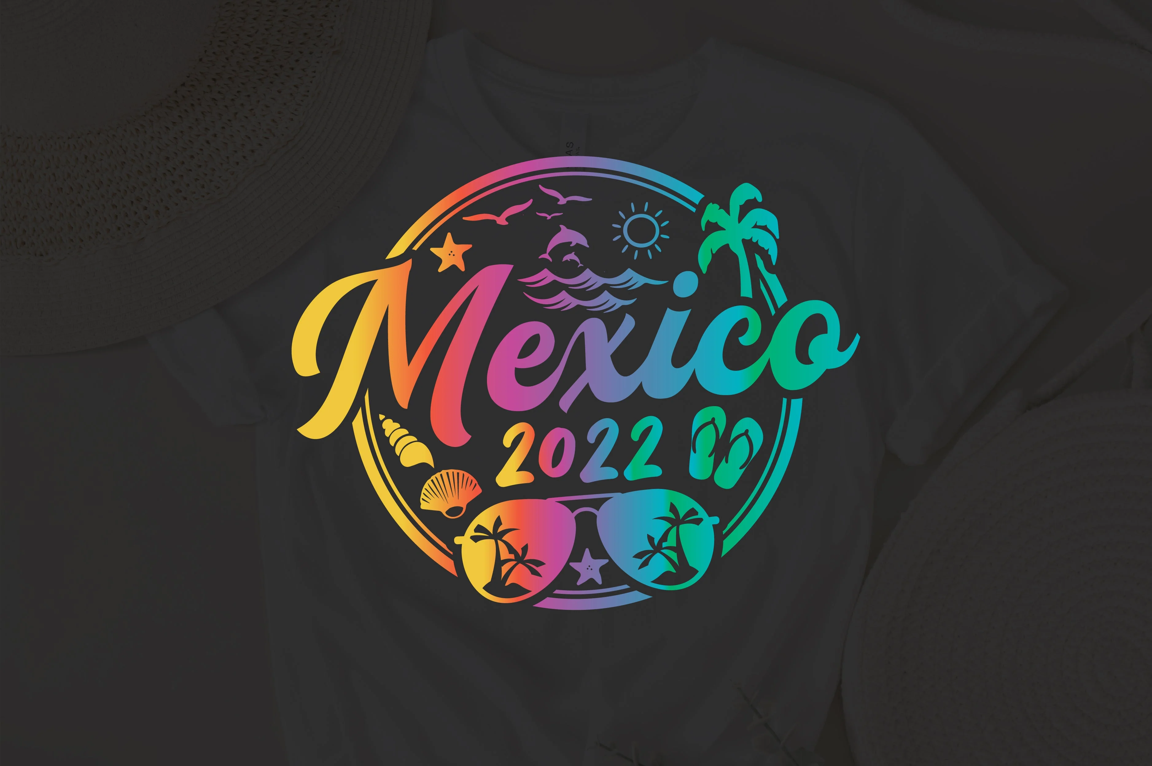 Mexico 2022 svg file, palm trees svg, summer svg, summer holidays svg, mexico summer svg, mexico 2022 svg, summer shirt gift, girls trip svg - Image 2