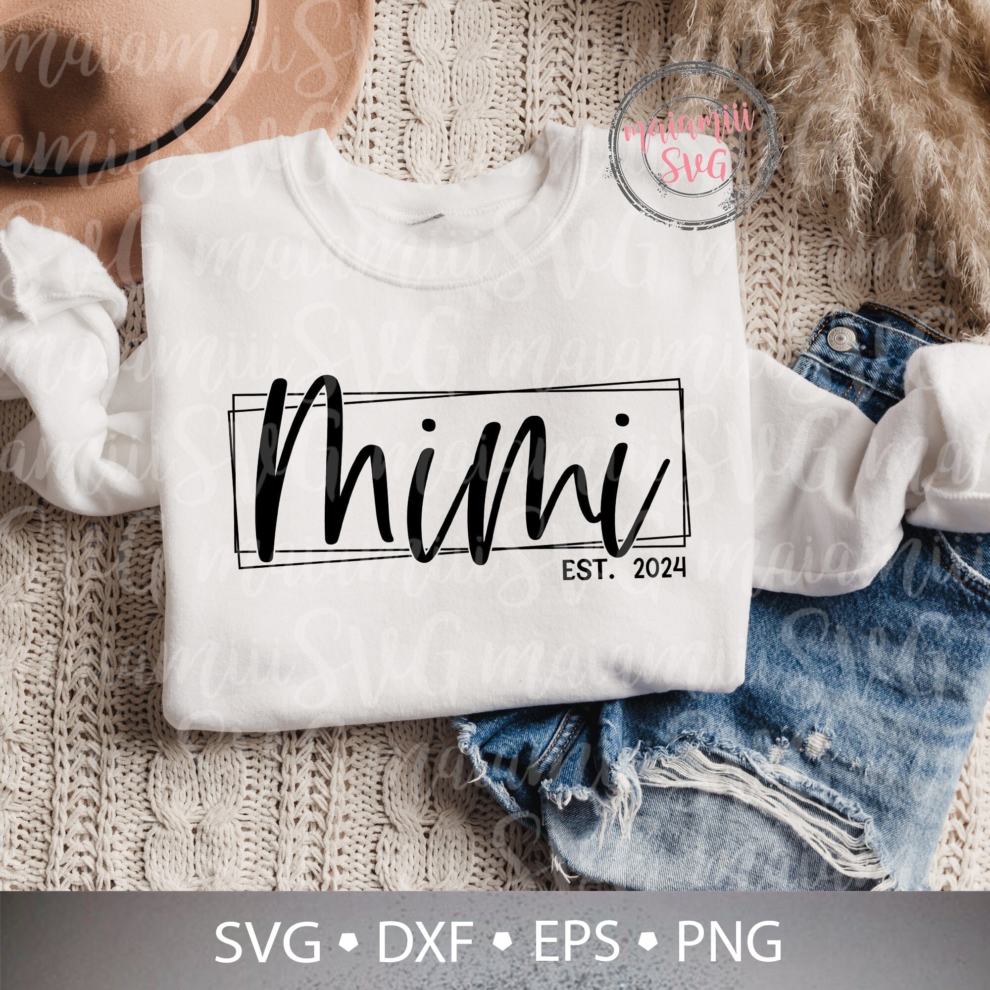 Mimi Est Svg, Mimi Est 2024 Png, Funny Grandma Shirt Png, Blessed Grandma, Mom Heart Svg