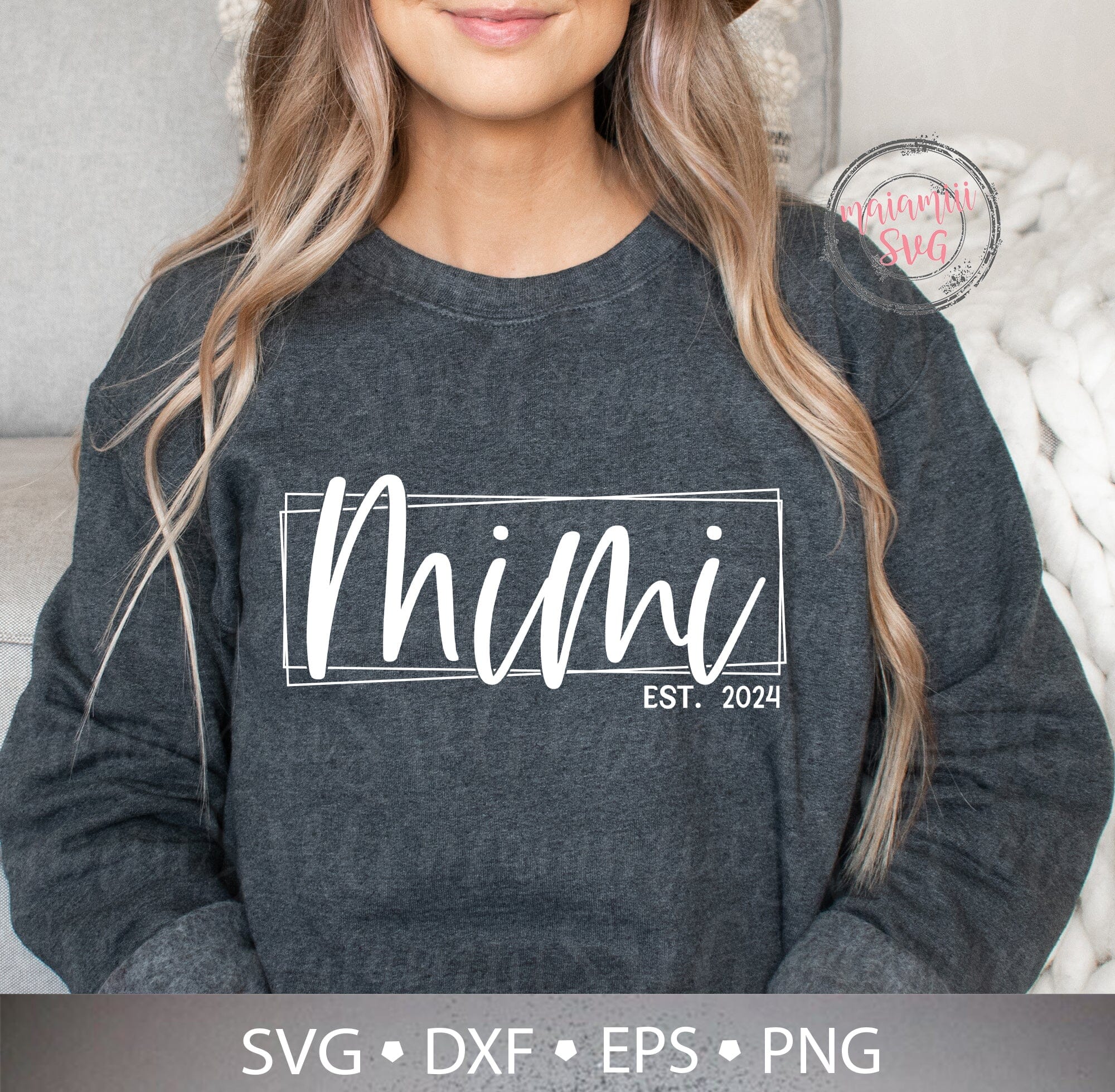 Mimi Est Svg, Mimi Est 2024 Png, Funny Grandma Shirt Png, Blessed Grandma, Mom Heart Svg - Image 2