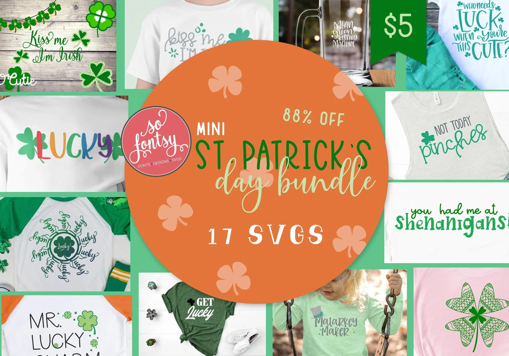 Mini St. Patrick's Day SVG Design Bundle