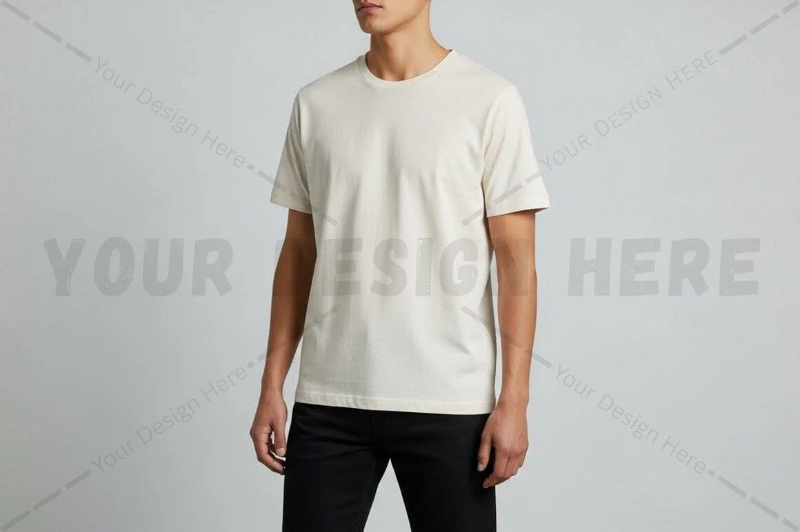 Minimalist white t-shirt