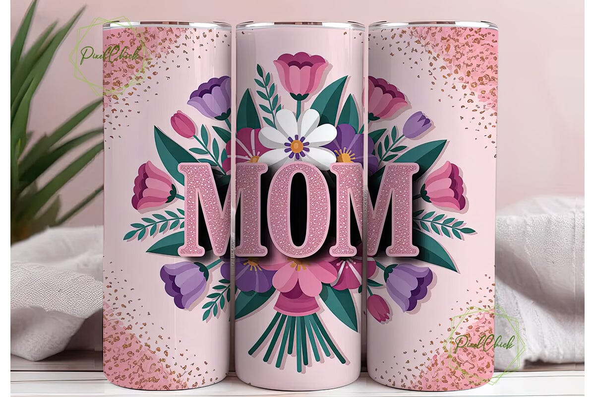 Mom Floral Tumbler Wrap - Image 3