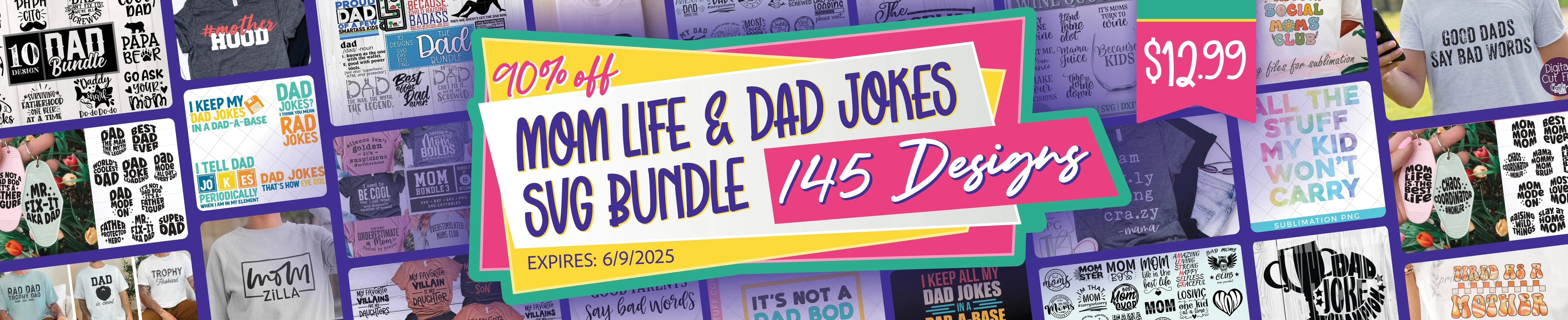Mom Life and Dad Jokes SVG Bundle [Reg. $128] - Image 2