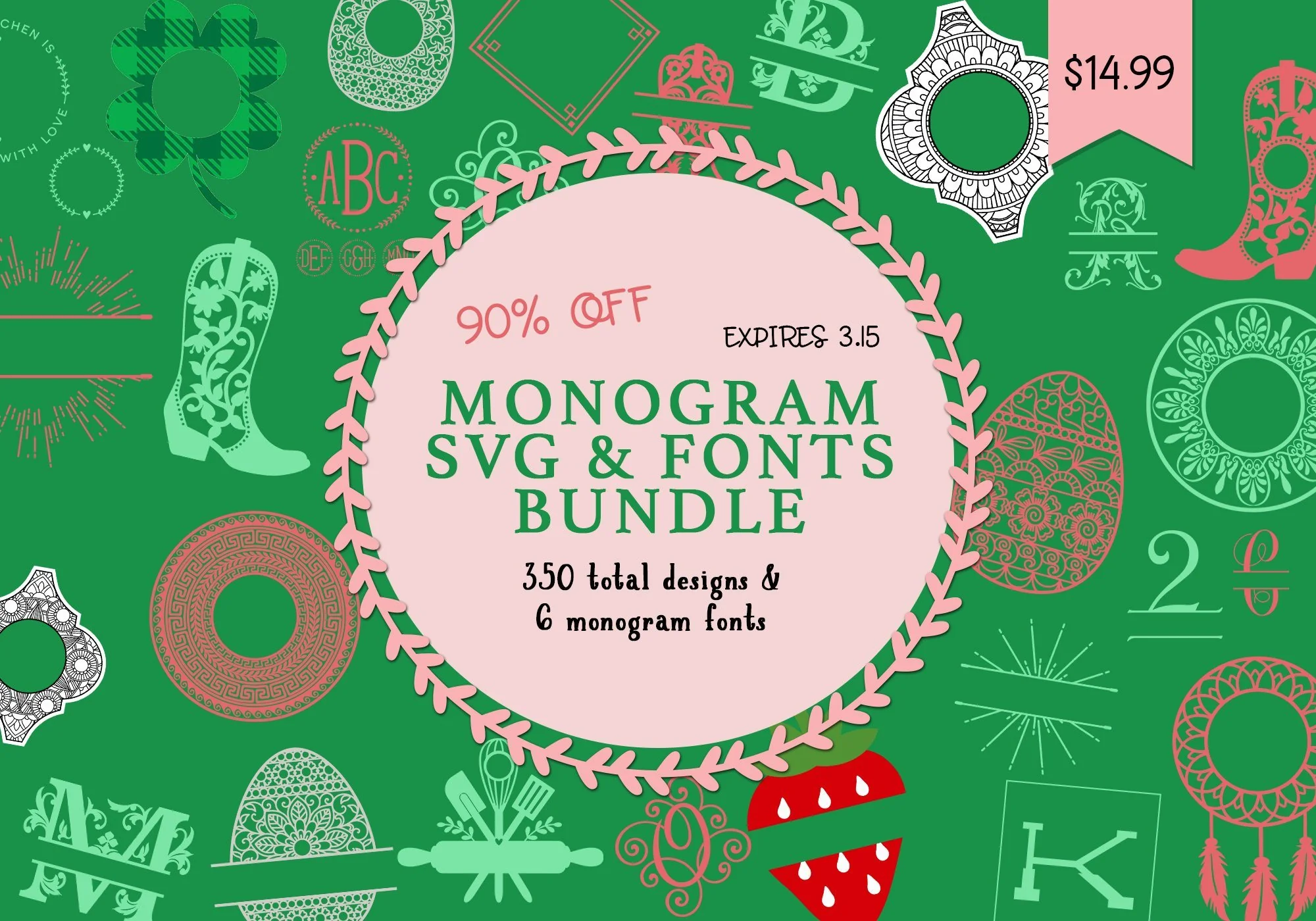 Monogram SVG and Fonts Bundle