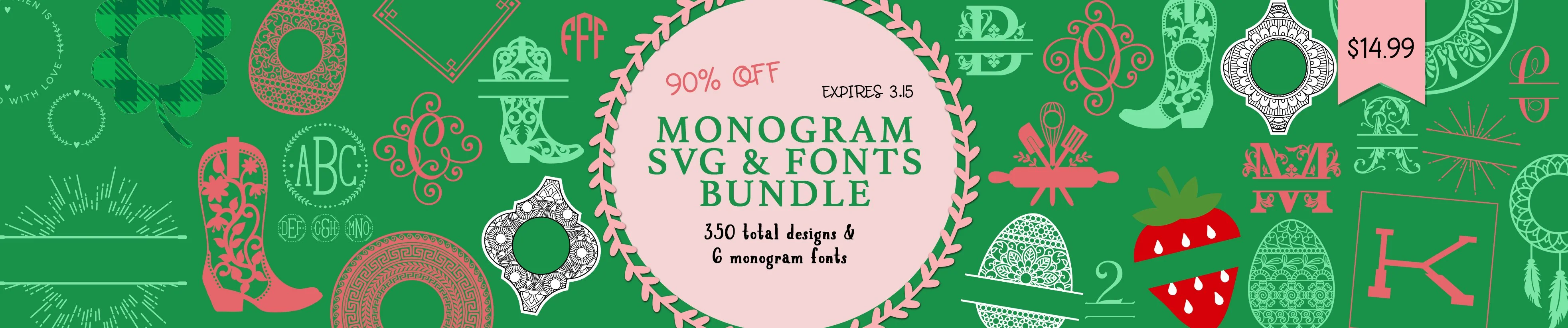 Monogram SVG and Fonts Bundle - Image 2