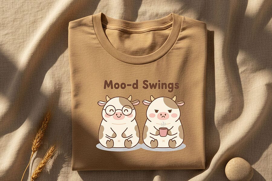 Moo-d Swings Png, Funny Cow Png, Cute Cow Png, Coffee Cow Png, Mood Swings Png, Farm Humor Png, Cow Sublimation Design, Cute Animal Png - Image 6