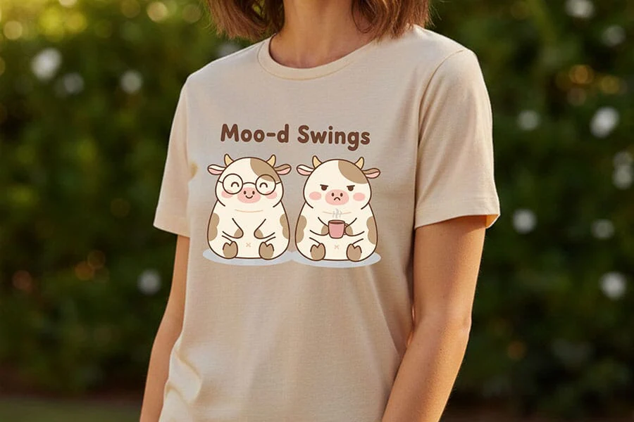 Moo-d Swings Png, Funny Cow Png, Cute Cow Png, Coffee Cow Png, Mood Swings Png, Farm Humor Png, Cow Sublimation Design, Cute Animal Png - Image 8