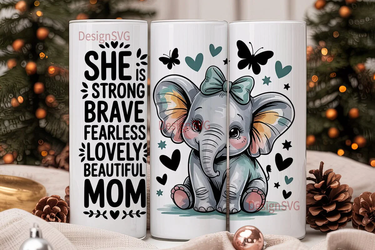 Mother's Day Elephant Tumbler Wrap - Image 2