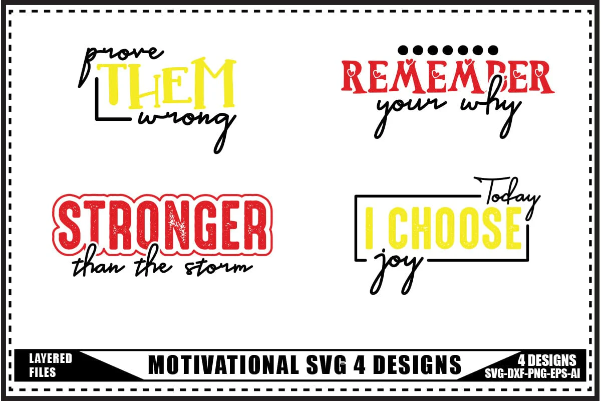 Motivation Svg 4 Designs, Self Love Motivation Svg Designs