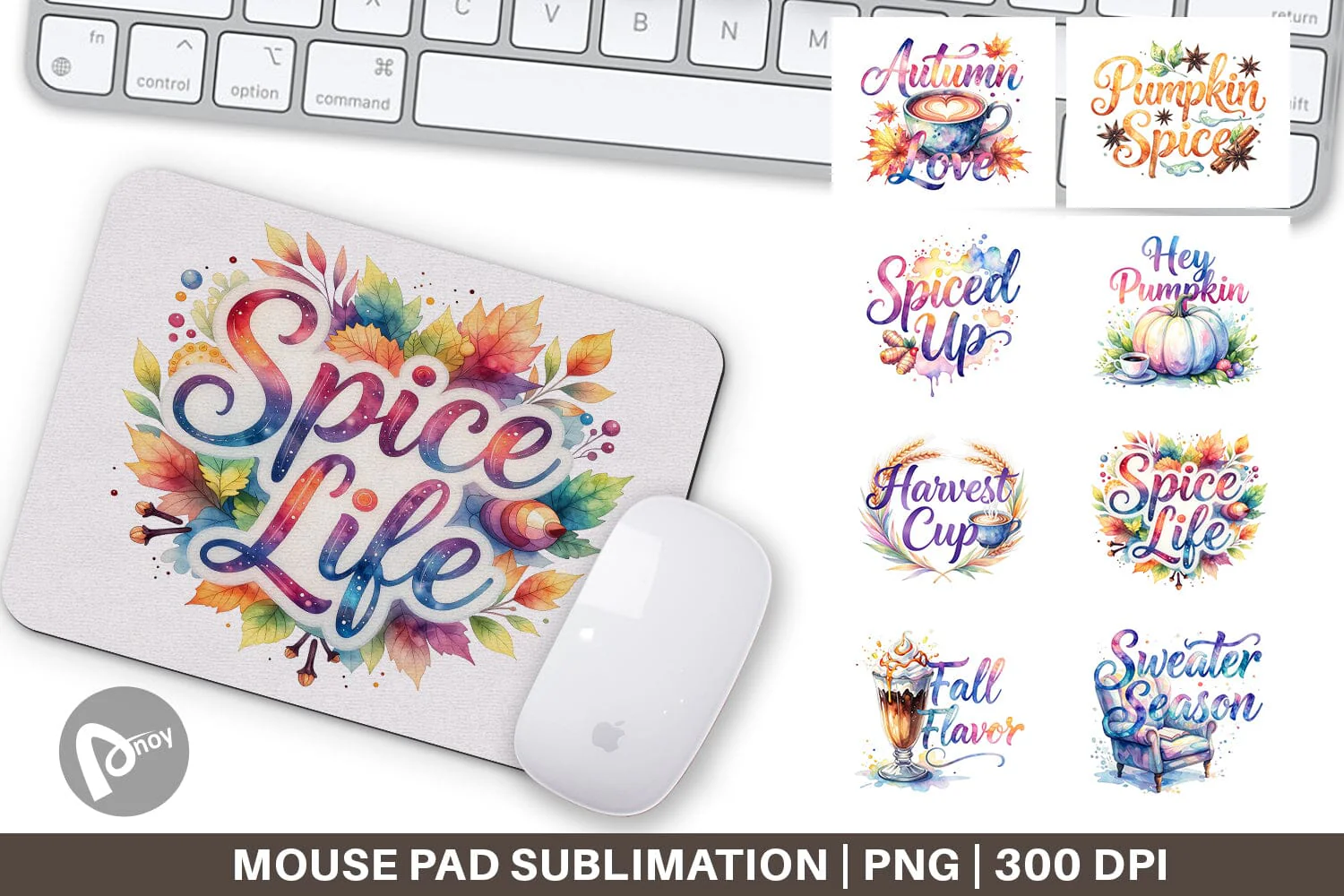 Mouse Pad Autumn Pumpkin Spice Quotes