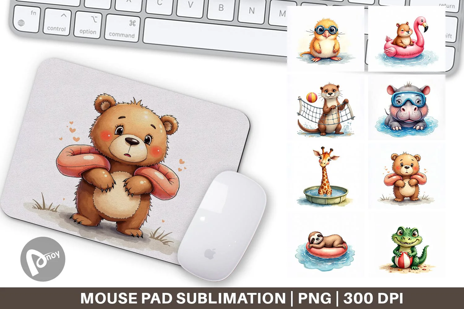 Mouse Pad Awkward Pool Animals