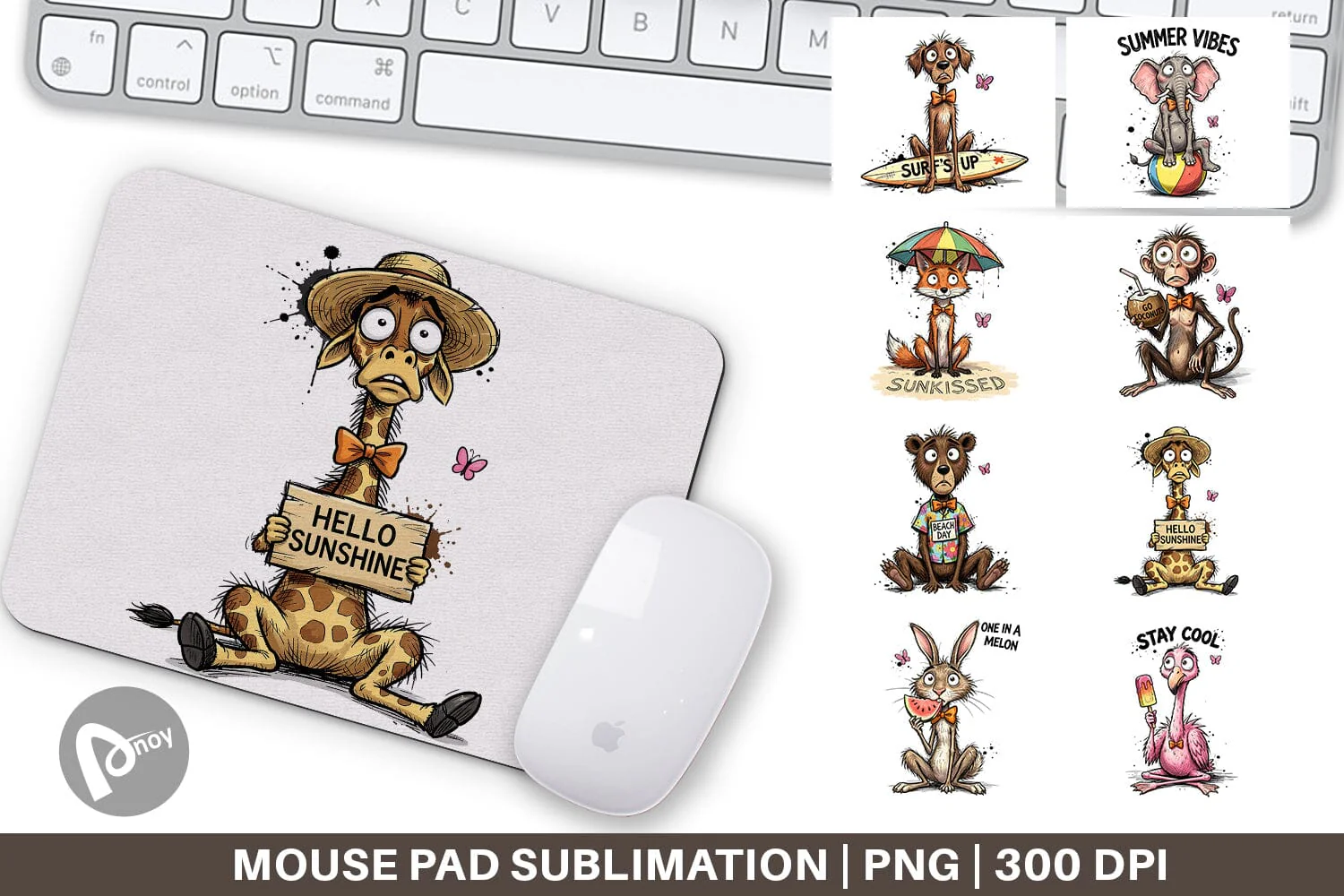 Mouse Pad Funny Summer Quote Animals