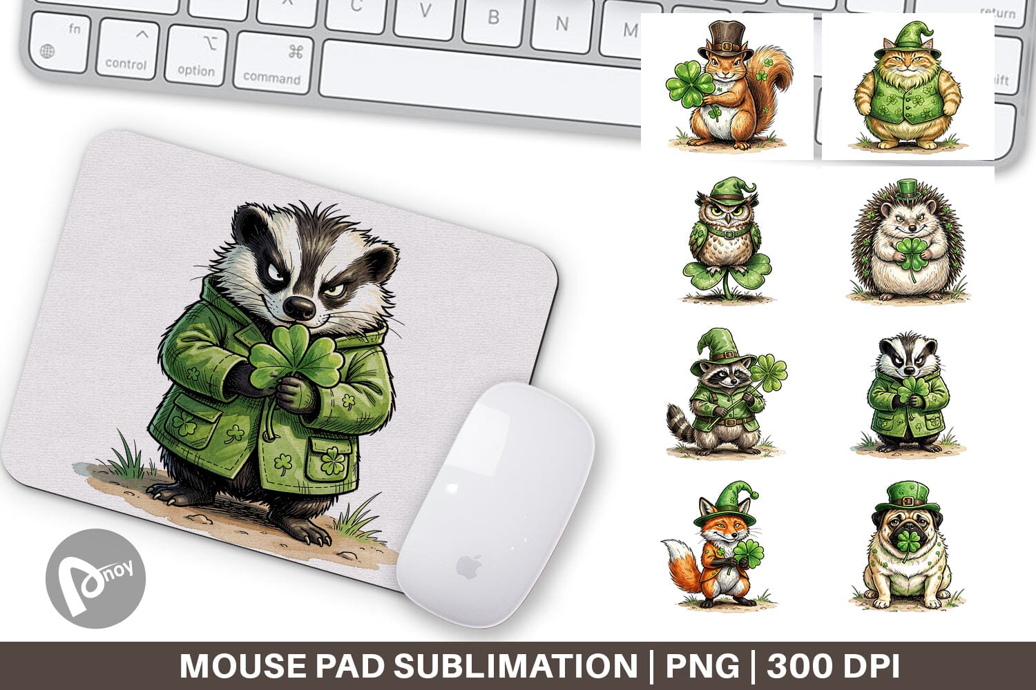 Mouse Pad St Paddys Lucky Animal