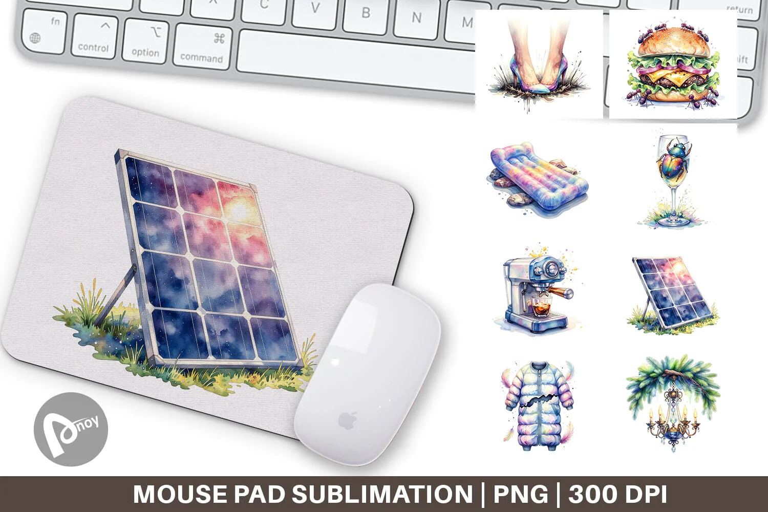 Mouse Pad Watercolor Sarcastic Glamping Fails