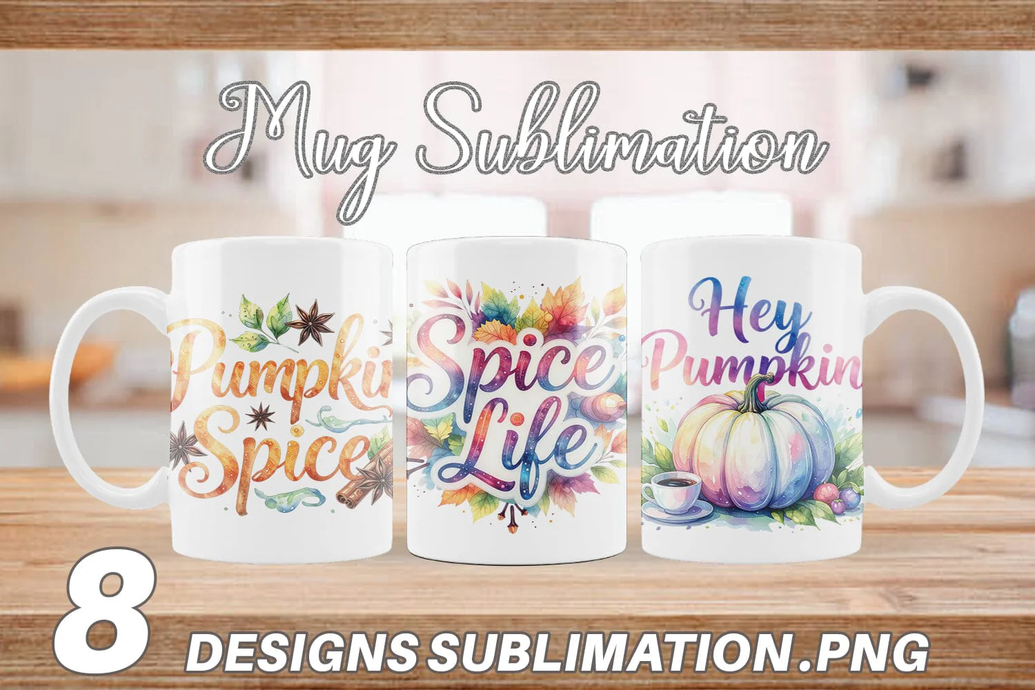 Mug Wrap Autumn Pumpkin Spice Quotes