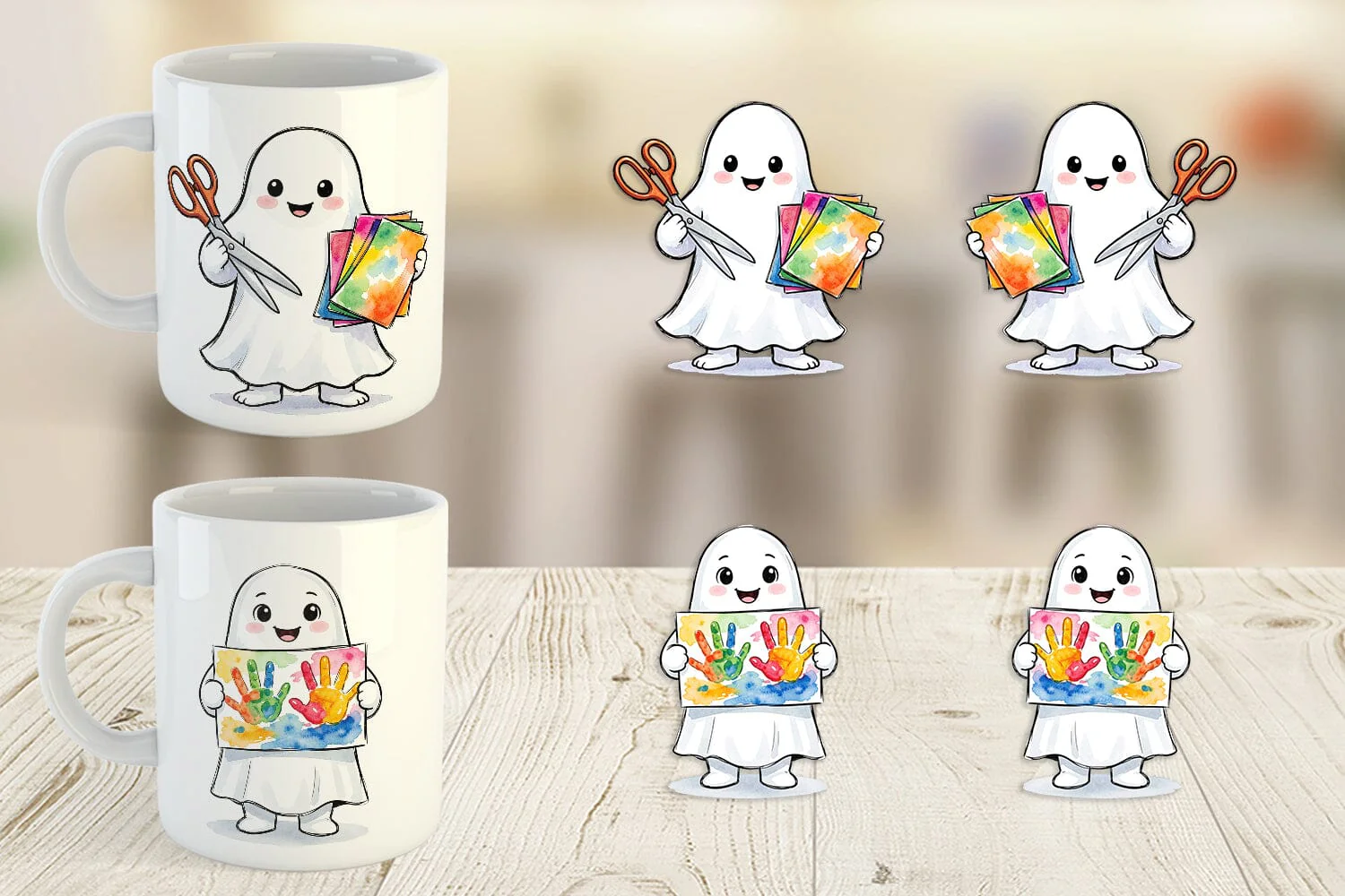Mug Wrap Creative Art Teacher Ghost - Image 2